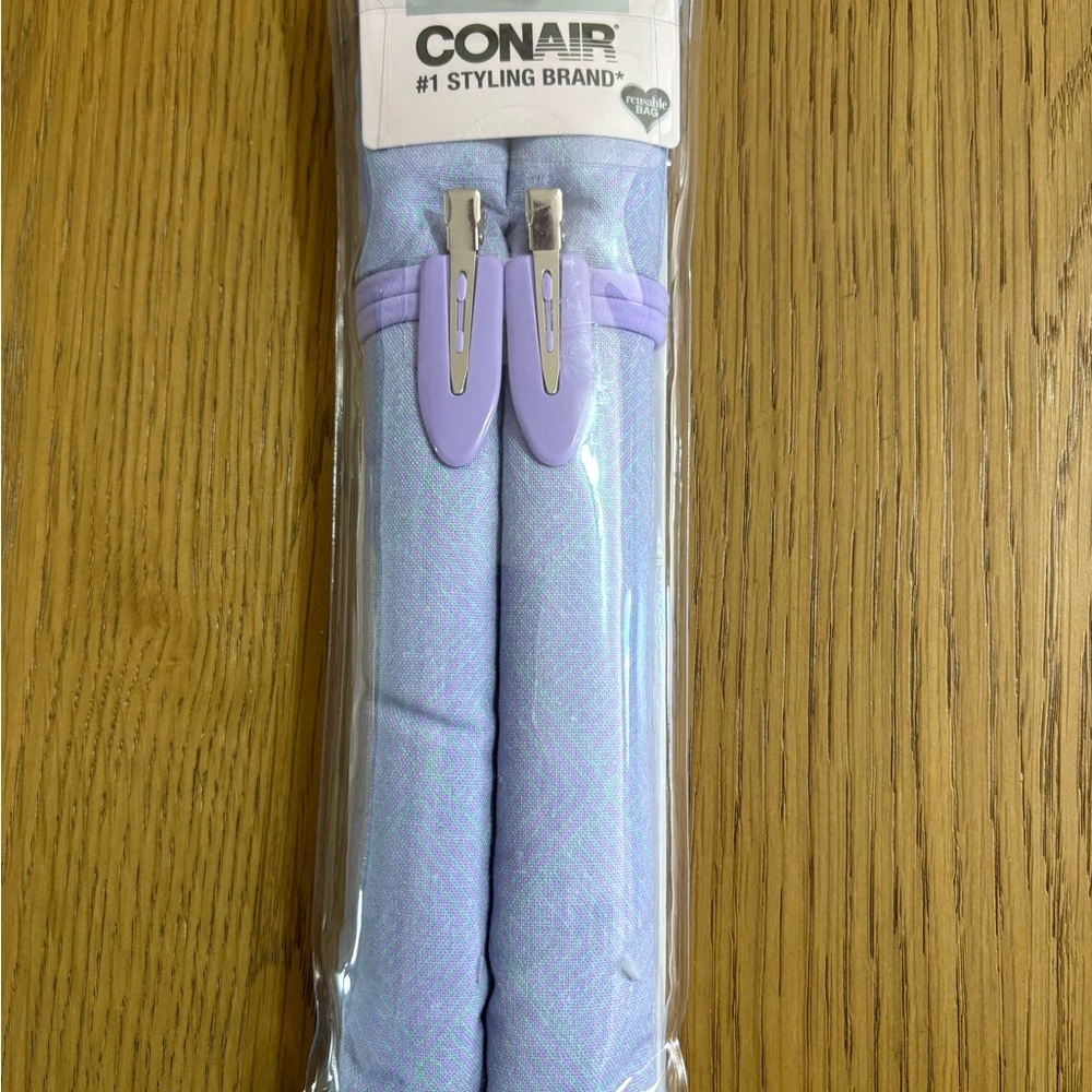 Conair Lavender Heatless Hair Rollers with Clips - Gentle Curling